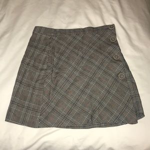 Zara checkered buttoned skirt
